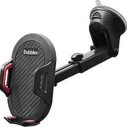 Bubbles SmartDrive Car Phone Holder with One-Handed Operation, 360° Rotation, Adjustable Telescopic Arm, Silicone Clamp, for Dashboard & Windshield, Universal Compatibility-19