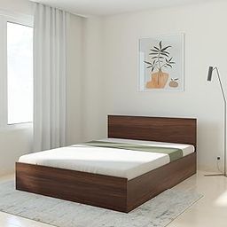 Amazon Brand - Solimo Pliant Queen Size Engineered Wood Bed with Box Storage (Walnut)-image-73