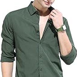 Men's Polyester Slim Fit Solid Full Sleeve Shirt-image-34