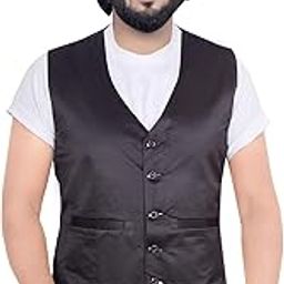 Waistcoat Black Satin Men-picture-14
