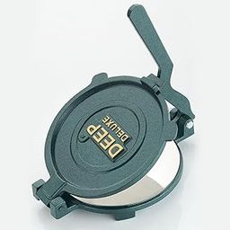 DEEP - 7.5 inch Roti Maker Press-Heavy Duty Cast Iron with Stainless Steel Plates - Manual Chapati Presser, Puri Maker Press Machine - Kitchen Utensil for Roti,Chapati,Puri,Papad, Khakhra-1
