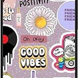 NDCOM for Moto E13 Back Cover - Premium Moto E 13 Back Cover with Enhanced Grip and Precise Cutouts - Compatible with Moto E13 Good Vibes Stickers Printed Metal Case-picture-12