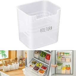 VOLTURI Fridge Storage Containers (Pack of 6) - Multipurpose Space-Saving Organizer for Refrigerator Side Door, Kitchen, Fruits, Vegetables-image-13
