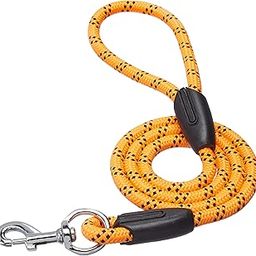 AmazonBasics Heavy Duty Reflective Dog Leash – 4ft /122 cm Long Nylon Rope Leash with Anti-Slip Padded Handle for Medium & Large Dogs – Durable Training Leash | 12 mm Thicknes | Orange-image-12