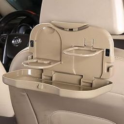 HOMKANA Multi-Function Car Storage Tray car Accessories Interior Storage Tray Car Travel Plastic Foldable Meal Drink Cup Tray Holder Mini Dining Table Tray Back seat (Pack of 1)-17
