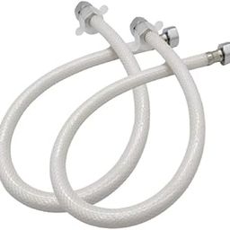 BATHBLISS 18" Inches Connection Pipe | PVC Heavy Duty Connection Pipe | Suitable For Geysers, Countertop Faucets/Water Taps | (Set of 2), White (18 INCH)-image-40