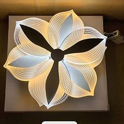 swanart Glowora RGB Color Changing Acrylic & Metal Flower-Shaped Chandelier Light – Modern 10W Decorative Ceiling Light for Living Rooms, Bedrooms, and Kids' Rooms-32