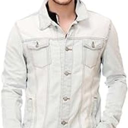 Men's Solid Denim Night White Jacket-picture-17