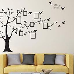 Wallzone Photo Frame Family Tree Medium Vinyl Wallsticker (115 cm x 160 cm)-image-92