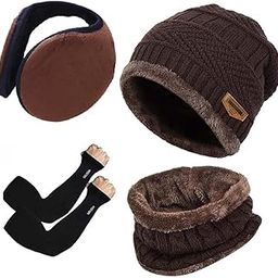 Woolen Cap with Neck Muffler – Winter Muffler for Women – Soft Woolen Muffler & Cap for Men & Women-image-17