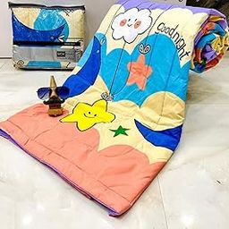 Aroma Brand- Cotton Winter Cartoon Kids Single Bed Comforter/AC Quilt for Boys and Girls (Size 60 * 100 inches) (Multi-Good Night)| TC - 250-image-33