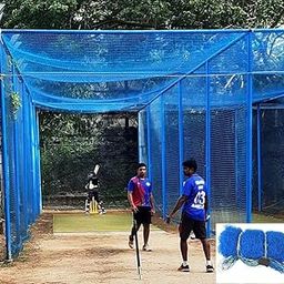Sports Nets Cricket Batting Practice Net Cage Regular Training Netting for Outdoor Backyard Ground Sports Blue Colour (70 * 10 Feet) ti Bird net. Colour is Green Make by Nylon.-image-59