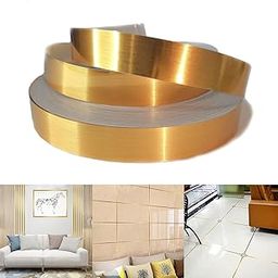 Plexaris Golden Strips For Wall, 50 Meters Tape For Decor, Mildewproof And Waterproof Self Adhesive Moulding, Edge Tape For Cabinet, Bedroom, Living Room, Kitchen-image-61