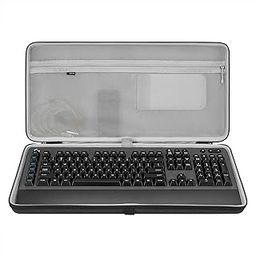 Geekria Hard Shell Travel Carrying Bag for 104~108 Key Computer Mechanical Gaming, Compatible with Logitech G613 Lightspeed Wireless, G613 Keyboard and G305 Gaming Mouse Case Combo (Dark Grey)-picture-3