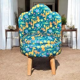 SmartKart Ottoman Kids pouffe Small Chair for Study Table Stool for Kids & Adult Room Kids Wooden Chair Children Wooden Dining Chair, 16x16x28.5 Inch, Animal-image-18