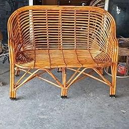 CRAFTCANE Cane Two Seater Sofa with Cushion for Home, Living Room, Studio(Hina)-image-47