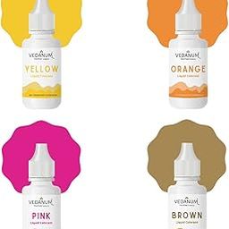 VEDANUM DIY Premium Liquid Colors for Soap Making, Bath Bombs, Bath Salts, Cosmetics, Skin Friendly Pigments, Pack of 4 (15 ml Each) Yellow, Orange, Pink, Brown-image-37