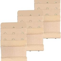 Women's Bra Extender 2 Hooks 3 Hooks 4 Hooks Elastic Stretchy Back Bra Band Extension Strap (Bra Extenders 3 Hook/Apricot)-2