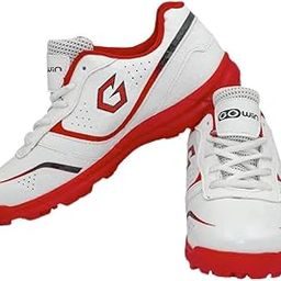 Academy White/Red Cricket Shoes Size-13 Kids with TR-77-W Cricket Leather Ball Veg Tanned White-image-72