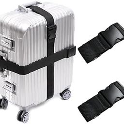 FUOCO Robustt Luggage Belt Suitcase Straps Pack of 2 with Adjustable Travel Belt Stylish Fashionable Design, Protect Your belongings Carry on Travel with Buckle Clip Bag Band Make in India-picture-30