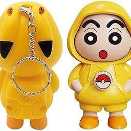 ANKZWEE Shinchan Face Changing Keychain with 3 Expressions 3D Cartoon Character ABS Toy Key Holder Unisex Keychain for Bags, Cars & Gifts Cute Action Figure for Kids & Adults (Yellow)-picture-12