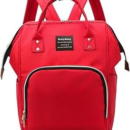 SAZ DEKOR Maternity Diaper Bag Backpack Large Capacity Baby Nursing Bag Red|Baby-picture-0