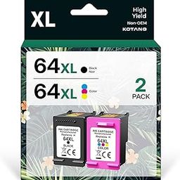 KOTANG 64XL Ink Cartridges Combo Pack Replacement Home Office Desk for Wired Phone, Desktop Phone, Fixed Phone, HP 64 XL Ink Envy Inspire 7950e Tango Series Printer (1 Black, 1-image-12