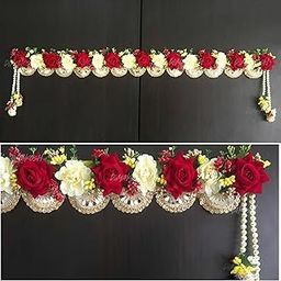 Divyakosh Handicraft Multicolour Flowers Door Toran for Home Decoration | Door Hanging for Door Decoration, Thoranam/Thorans for Main Entrance Door, Bandarwal for Home Door, Size - 38 Inch-image-6