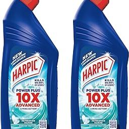 Harpic Disinfectant Toilet Cleaner Liquid, Marine - 1 Litre (Pack of 2) | Suitable for Toilet Bowls-image-48