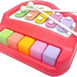 Fun Express Musical Xylophone and Mini Piano, Non Toxic, Non-Battery- Assorted Color (Small)-0
