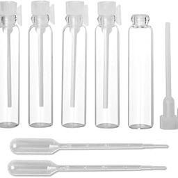 Hunky Dory 1ml 24pcs Mini Glass Bottle 3ml 2pcs pipette. Mini Sample Adorable Glass Travel Oil Perfume Bottle with Drop& Spray Empty Sample Bottle for Essential Oils Aromatherapy, Beauty Tester.-1