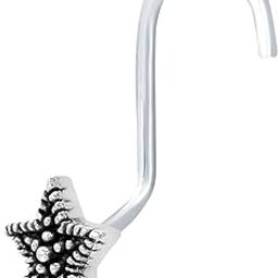 925 Sterling Silver Star oxidized Nose Rings/Nose pins for women-41