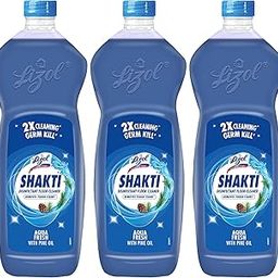 Lizol Shakti 900ml (Pack of 3) - Aqua Fresh Disinfectant Floor Cleaner | Suitable For All Floor Cleaner Mops | 2X better cleaning Vs Phenyl-image-79