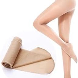 Trickey Shopper™ Women & Girl's Full Length High Waisted Pantyhose Stockings Beige Color-image-29