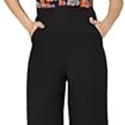 Short Sleeve Full Leg Printed Jumpsuit - Women's Stylish Jumpsuit-image-50
