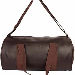 AIROZSS Trendy Brown Leatherette Lightweight Gym Duffle Bag/Travelling Bag for Men and Women-image-9