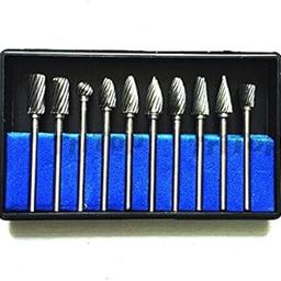 10pcs 1/8inch 3mm Shank Tungsten Carbide Burr Rotary Cutter files Set-11