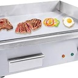 CARTNOVA‚Electric Griddle Cooktop: Large Flat Top Grill for Indoor BBQ & Teppanyaki Cooking with Precise Thermostatic Control-0