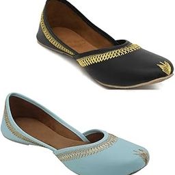 Combo Women & Girls' Ethnic Shoes | Punjabi Jutti | Nagra | Traditional ?Jutis/Mojari/Belly Bellies for Women Multicolor-picture-28