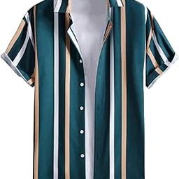 Men's Men Regular Fit Floral Print Cut Away Collar Casual Shirt-image-50