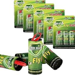 GREEN KILLER 20pcs Fly Catcher Ribbons - Fly Catcher Indoor - Fly Trap - Fly Paper - Fruit Fly Trap - Sticky Fly Trap No Poison/Odour - Environmentally Friendly-image-13