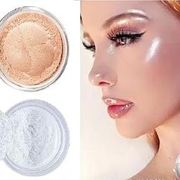 Gold And Silver Shimmery Shiny Face Makeup Shimmer Powder Highlighter-10