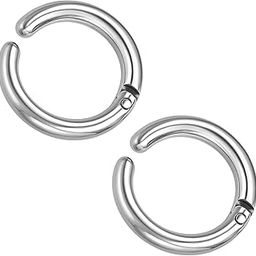 N3VO Black Hoop Earrings for Men – No Piercing Clip-On Ear Rings | Stainless Steel Huggie-Style Stud for Boys & Teens | Lightweight Stylish for Daily & Gifting-image-65