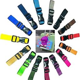 Add a Luggage Holder Strap for Travelling Bags & Suitcases, Luggage Belt Portable, Adjustable Travel Anti-Lost Strap Luggage Connector Straps, Travel Strap 1inchx22inch 2 Pack (Orange)-image-32
