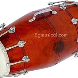 SG Musical Dholak, Mango Wood, Bolt-Tuned, Free Tuning Dholak for Bhajan Wedding Party-picture-22