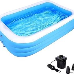 SOLDTRUE 5-Foot Inflatable Swimming Pool - 150cm x 105 cm x 55cm, Durable PVC Material | Easy Setup, Ideal for Kids & Family Outdoor Fun | Backyard Pool for Summer (1 Pcs.)-image-4