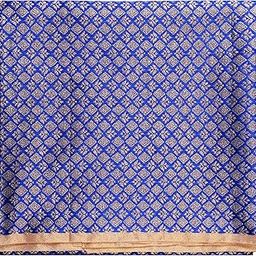 PRIYAKANT SAFAWALA Unstitched Brocade Fabric for Ganpati Decorative Table, Gods Dress, Gift Packing, Home Decor, and Party Décor Backdrop Use It, [Size, Width 44 Inches and Length 1 Meter, Blue]-image-99
