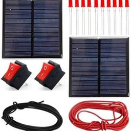 SP Electron Solar for DIY, 2 Solar Panel 6v- 100 mah, 70mm*70mm*03mm, Solar Panel in Square Shape, 10 LEDs, 2 ON/Off Switch, 2 Meter Wire-image-10