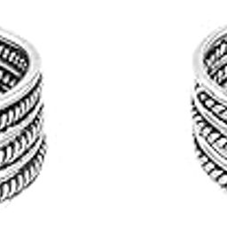 LBV 925 Sterling Silver Plain Lines Toe Ring for Women-image-98