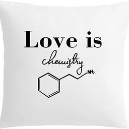 Love is Chemistry Theme Printed Cushion Cover (12x12 Inches)-image-15